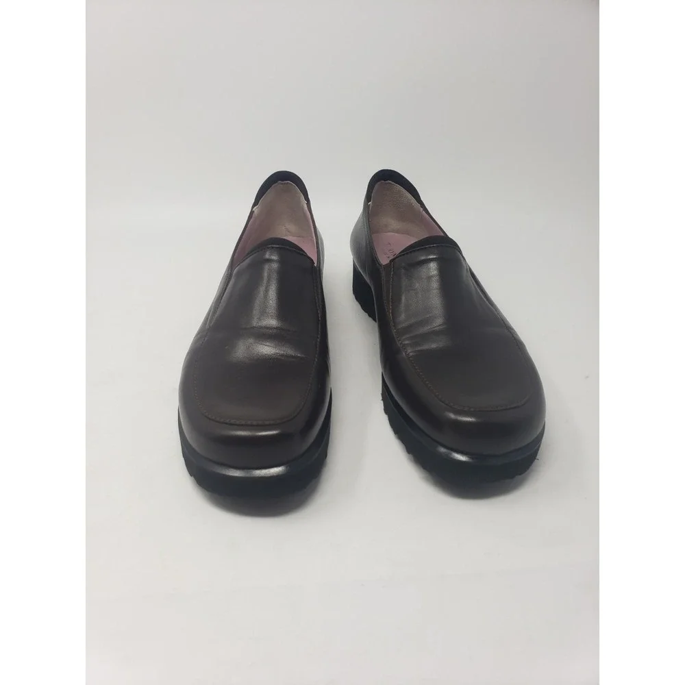 Taryn Rose Loafer Penelope Nappa 38/8 Slip On Leather Comfort Shoes Brown Italy